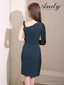 Andy/AN-ON2958/ワンピース/ミニドレス/キャバドレス/アシンメトリー/ワンショルダー/ドレープ/ワンカラー/タイト