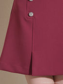 Andy/AN-ON2991/ワンピース/ミニドレス/キャバドレス/シアー/レース/切替/タイトスリーブ/五分袖/袖あり/ダブルボタン/ボックスプリーツ/フレア