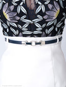 an/AOC-2399/ワンピース/キャバドレス/ミニドレス/ツーカラー/ベルト/レース/オフショルダー/チョーカー/袖あり//切替/藤川沙弥さん着用