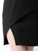 an/AOC-2399/ワンピース/キャバドレス/ミニドレス/ツーカラー/ベルト/レース/オフショルダー/チョーカー/袖あり//切替/藤川沙弥さん着用