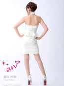 an/AOC-2416/ホルターネック/ビジュー/ペプラム/キャバドレス/ミニワンピース/藤川沙弥さん着用