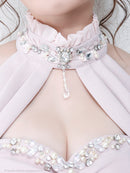 an/AOC-2416/ホルターネック/ビジュー/ペプラム/キャバドレス/ミニワンピース/藤川沙弥さん着用