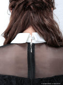 an/AOC-2549/セットアップ/ミニドレス/ツーカラー/タイトワンピース/キャバドレス/ベルト付き/襟付き/KT