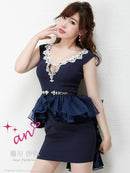 ａｎ/AOC-2577/ナイトドレス/キャバドレス/ドレス/ワンピース/ミニ/ペプラム/タイトワンピース/KT