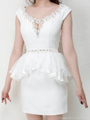 ａｎ/AOC-2577/ナイトドレス/キャバドレス/ドレス/ワンピース/ミニ/ペプラム/タイトワンピース/KT