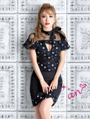 an/AOC-2751/セットアップ/ドレス/ミニドレス/キャバドレス/ナイトドレス/リボン/チュール/星柄/KT