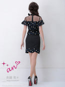 an/AOC-2751/セットアップ/ドレス/ミニドレス/キャバドレス/ナイトドレス/リボン/チュール/星柄/KT