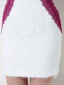 An/AOC-3043/ナイトドレス/キャバドレス/ドレス/ミニドレス/ベルト付き/ブローチ