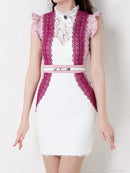 An/AOC-3043/ナイトドレス/キャバドレス/ドレス/ミニドレス/ベルト付き/ブローチ