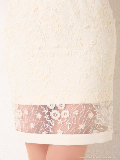 an/AOC-3051/ワンピース/ミニドレス/キャバドレス/レース/リボンタイ/フリル/タイト/ベルト付き