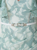 an/AOC-3063/ワンピース/ミニドレス/キャバドレス/レース/Vネック/フリル/タイト/ベルト付き