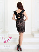 an/AOC-3196/ミニドレス/ナイトドレス/キャバドレス/タイトドレス/ワンピース/ドレス/レース