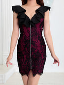 an/AOC-3196/ミニドレス/ナイトドレス/キャバドレス/タイトドレス/ワンピース/ドレス/レース