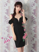 an/AOC-3230/ナイトドレス/ワンピース/ドレス/キャバドレス/刺繍/オフショル/一條りおなさん着用