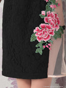 an/AOC-3230/ナイトドレス/ワンピース/ドレス/キャバドレス/刺繍/オフショル/一條りおなさん着用