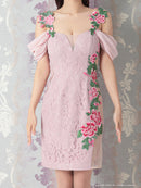 an/AOC-3230/ナイトドレス/ワンピース/ドレス/キャバドレス/刺繍/オフショル/一條りおなさん着用