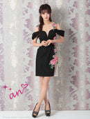 an/AOC-3230/ナイトドレス/ワンピース/ドレス/キャバドレス/刺繍/オフショル/一條りおなさん着用