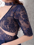 an/AOC-3260/ワンピース/ミニドレス/レース/ワンショルダー/左腕袖あり/小川青空さん着用