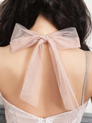 an/AOC-3263/ワンピース/ミニドレス/総レース/バックリボン/小川青空さん着用