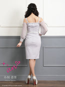 an/AOC-3265/ワンピース/ミニドレス/ベルト付き/袖あり/長袖/小川青空さん着用/フロントジップ