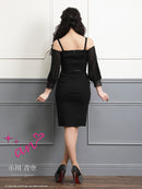 an/AOC-3265/ワンピース/ミニドレス/ベルト付き/袖あり/長袖/小川青空さん着用/フロントジップ