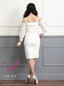 an/AOC-3265/ワンピース/ミニドレス/ベルト付き/袖あり/長袖/小川青空さん着用/フロントジップ