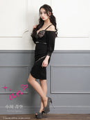 an/AOC-3265/ワンピース/ミニドレス/ベルト付き/袖あり/長袖/小川青空さん着用/フロントジップ