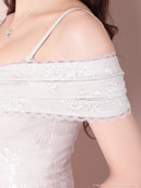 an/AOC-3276/ワンピース/ミニドレス/マーメイド/オフショルダー/総レース/タイトワンピース