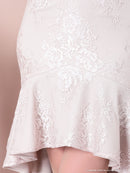 an/AOC-3276/ワンピース/ミニドレス/マーメイド/オフショルダー/総レース/タイトワンピース