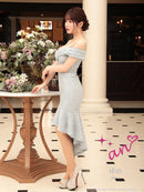 an/AOC-3276/ワンピース/ミニドレス/マーメイド/オフショルダー/総レース/タイトワンピース