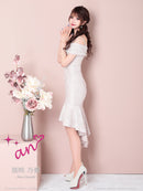 an/AOC-3276/ワンピース/ミニドレス/マーメイド/オフショルダー/総レース/タイトワンピース