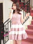 an/AOC-3283/ワンピース/ミニドレス/レース/チョーカー/ベルト付き