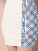 an/AOC-3287/ワンピース/ミニドレス/チェック柄/タイトワンピース