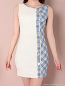 an/AOC-3287/ワンピース/ミニドレス/チェック柄/タイトワンピース