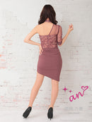 an/AOC-3290/ワンピース/ミニドレス/レース/ワンショルダー/タイトワンピース