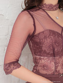 an/AOC-3290/ワンピース/ミニドレス/レース/ワンショルダー/タイトワンピース