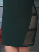 an/AOC-3330/ワンピース/ミニドレス/キャバドレス/袖あり/ビジュー/七分袖/切替ワンピース/小川青空さん着用