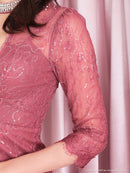 an/AOC-3331/ミニドレス/キャバドレス/ナイトドレス/ジッパードレス/袖あり/フロントジップ