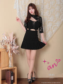 an/AOC-3334/ワンピース/ミニドレス/タイトワンピース/袖あり/小悪魔風ワンピ/桜咲乃愛さん着用/小川青空さん着用