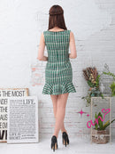 an/AOC-3351/ワンピース/ミニドレス/タイトワンピース/チェック柄