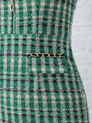 an/AOC-3351/ワンピース/ミニドレス/タイトワンピース/チェック柄