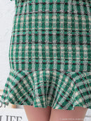 an/AOC-3351/ワンピース/ミニドレス/タイトワンピース/チェック柄