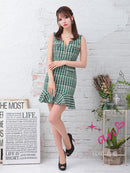 an/AOC-3351/ワンピース/ミニドレス/タイトワンピース/チェック柄