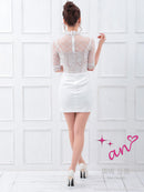 an/AOC-3369/ワンピース/ミニドレス/レース/タイトワンピース/袖あり