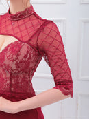 an/AOC-3369/ワンピース/ミニドレス/レース/タイトワンピース/袖あり