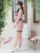 an/AOC-3391/ワンピース/ミニドレス/タイトワンピース/チェック柄/レース/フロントジップ