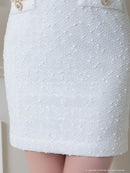 an/AOC-3393/ワンピース/ミニドレス/ツイード/袖あり/長袖/フロントジップ