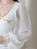 an/AOC-3393/ワンピース/ミニドレス/ツイード/袖あり/長袖/フロントジップ