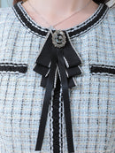 an/AOC-3394/ワンピース/タイトワンピース/ツイード/ブローチ付き