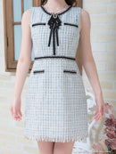 an/AOC-3394/ワンピース/タイトワンピース/ツイード/ブローチ付き